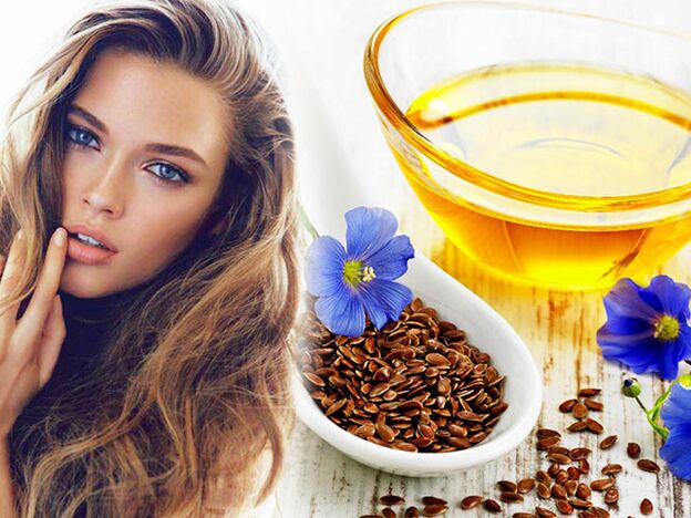Mask with linseed oil helps to strengthen the hair