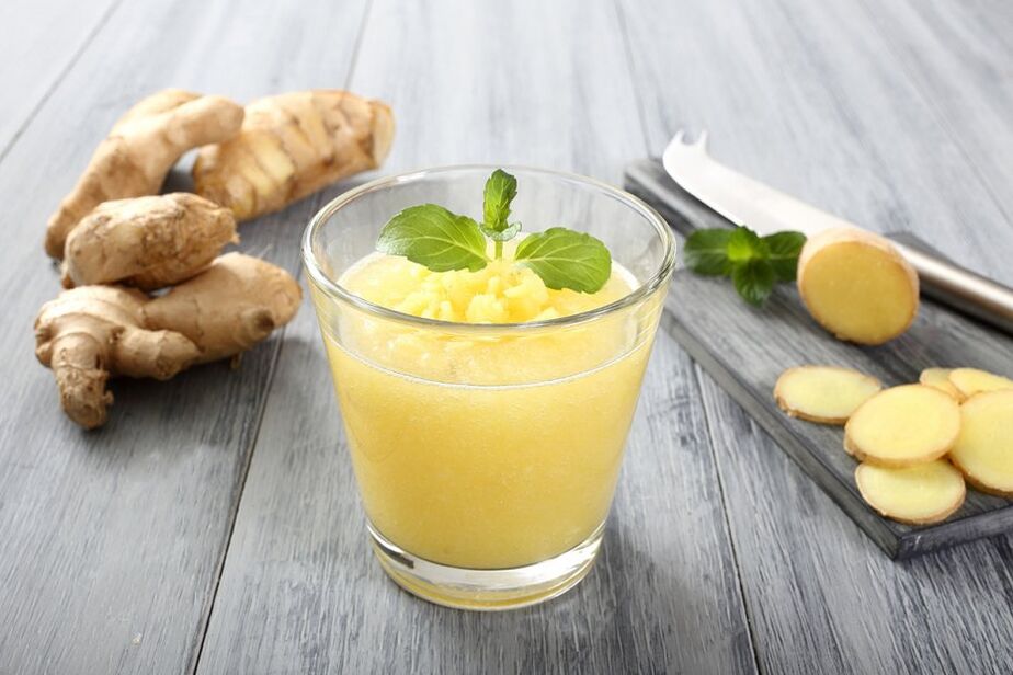 smoothie with dilute ginger