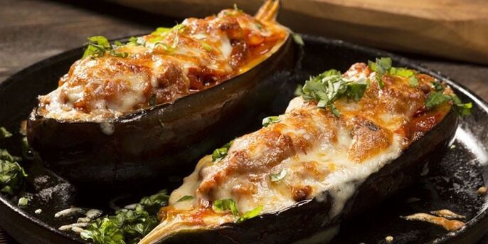 eggplants baked in an egg diet